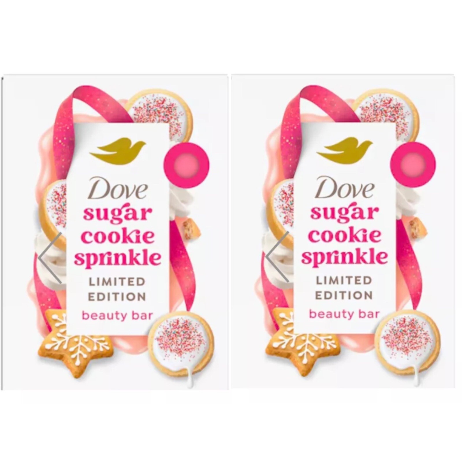 Dove Sugar Cookie Sprinkle Beauty Bar Soap 2 Pack 5 oz  