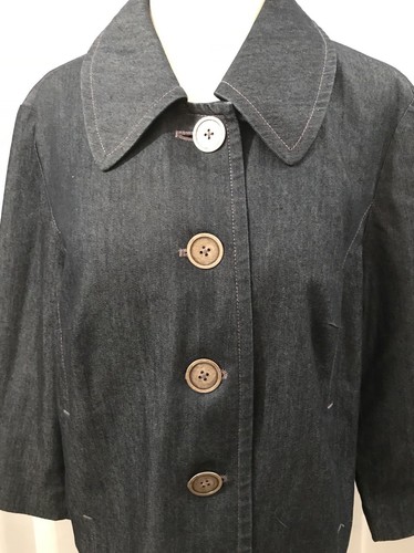 Kim Rogers Cropped Soft Denim Blue Full Lined Jacket Woman's Size 10 Petite - Picture 2 of 10