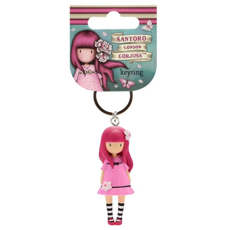 GORJUSS SANTORO PORTACHIAVI TRIDIMENSIONALE ROSA NUOVO!