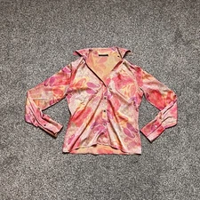 Louise Kennedy Vintage Silk Shirt Size 12UK 10US M Paisley Print Button Down