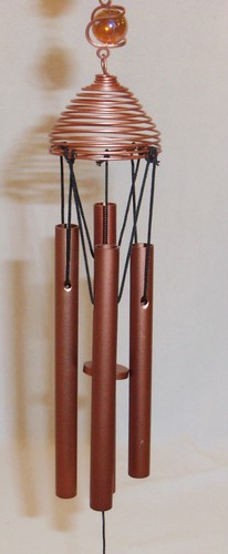 3 OPCIONES DE CAMPANAS DE VIENTO CRUZ DE COBRE CON GEMA DE VIDRIO PARA DECORACIÓN DE JARDÍN, PORCHE O INTERIOR - Imagen 10 de 40