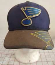 NHL St Louis Blues Cap Hat Blue Size S/M Faded Embroidered Center Ice