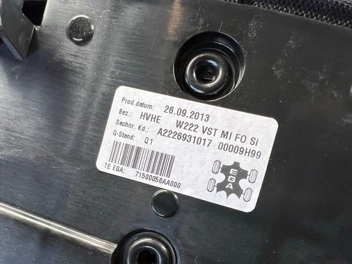 MERCEDES W222 S63 CORREA SUPERIOR ASIENTO BEBÉ ANCLAJE CUBIERTA MOLDURA MONTAJE OEM - Imagen 4 de 4