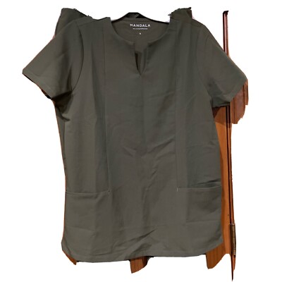 Mandala Women’s OLive Scrubs Set (Shirt Pants) -Size S (fit like XS) Worn  Once