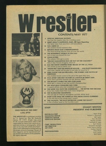 The Wrestler Magazine - Mai 1977 - Mil Mascaras / Strongbow & White Wolf - Bild 2 von 2