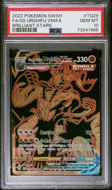2022 #TG29 Single Strike Urshifu VMAX PSA 10 Pokemon 2022 #TG29 Single Strike Urshifu VMAX PSA 10 Pokemon