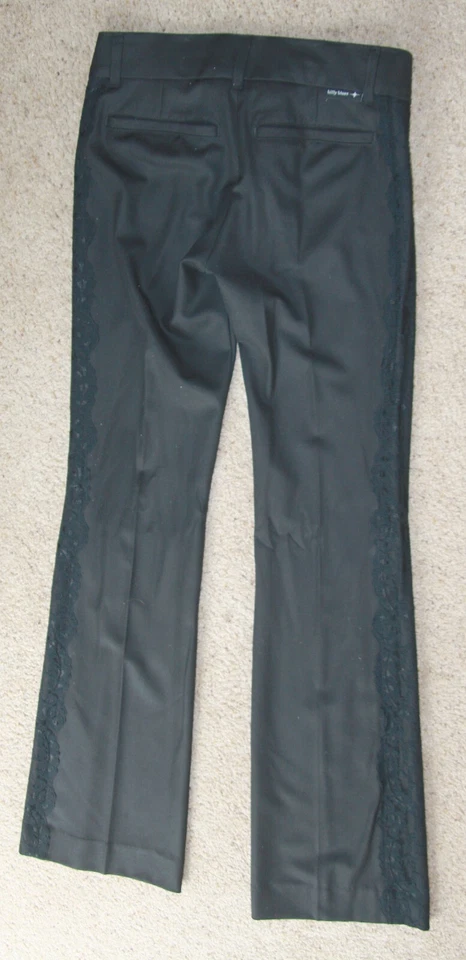 Billy Blues Negro Vestido Pantalón Encaje Adorno Talla 2 Nuevo Foto 3 de 3