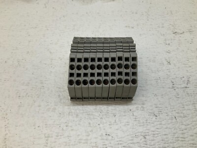 Wago 281 750V Gray Grey Wiring Terminal Block Din Rail 4mm2 Lot of 10 (TBI)