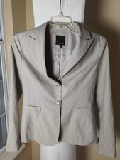 The Limited Gray Jacket Blazer Sz 8 Long Sleeve 2 Button 3 Button On Sleeve