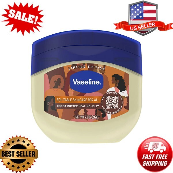 Vaseline Cocoa Butter Healing Petroleum Jelly for Dry Skin 7.5 oz