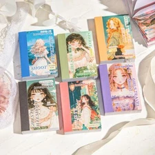 56Pcs Girls Washi Paper Stickers Character Scrapbooking Sticker Journals Planner