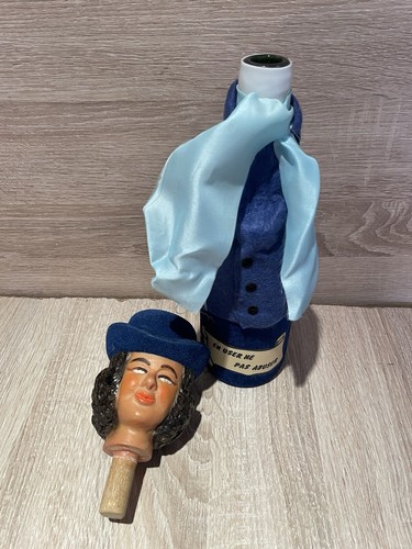 1960s Charchter Wine Bottle Decanter Novelty Lady Breweriana Ornament Kitch (1 - Picture 6 of 13