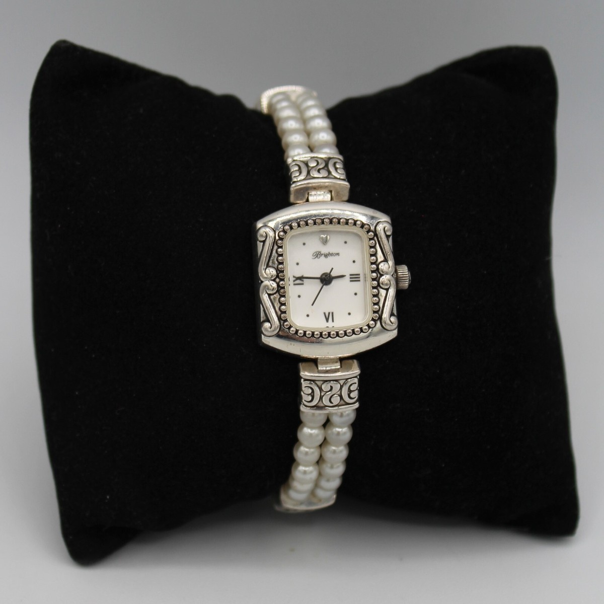 Vintage Brighton Emporia Women\'s Watch Faux Pearl Silver Tone Working Brighton Emporia Pearl Watch • Women main image 4