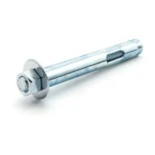 Zinc Concrete Sleeve Anchors - Hex Nut Head - Zinc Masonry Anchors - Select Size