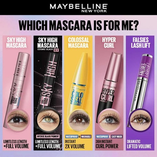 Maybelline New York Lash Sensational Sky High Mascara 801 Very Black 0.24 Fl Oz - Picture 6 of 8