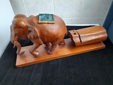 wooden carved elephant 41 cm long 20 cm high
