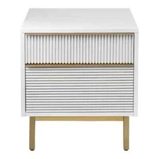 Hopper Studio Avant White 2 Drawer Nightstand