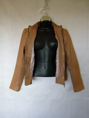 Hugo Boss Orange Label Damen Jacke Full Zip 100% Lammfell Dark Coffee Milk - Bild 4 von 9