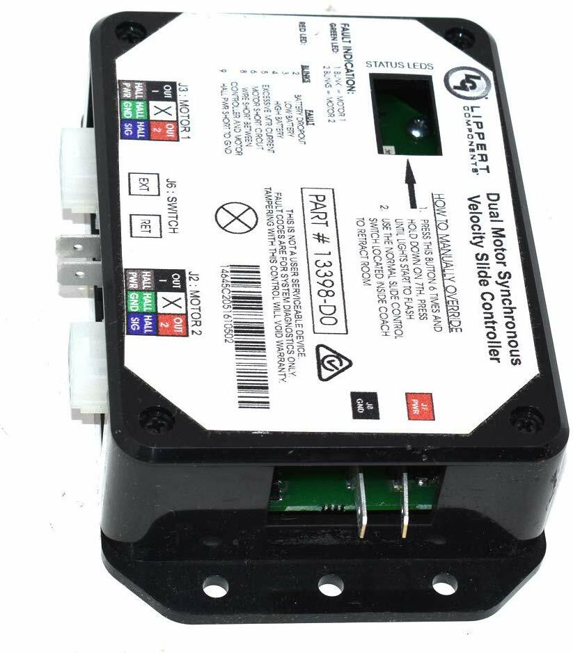 Dual Motor Slide Out Controller For RV - Replacement For Lippert V-Sync II, Synchronous Velocity Control (Part 13398-DO)