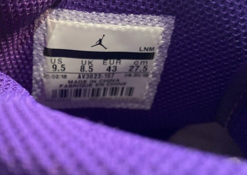 Nike Air Jordan Legacy 312 Lakers Sneakers AV3922-157 US9.5 UK8.5 EU43 - Picture 8 of 12