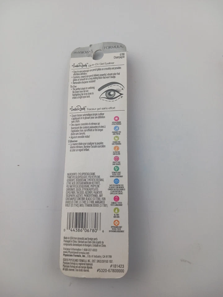 3 PACK PHYSICIANS FORMULA GLIDE ON GEL EYELINER SHIMMER FINISH 6780 CHAMPAGNE - Image 4 of 4