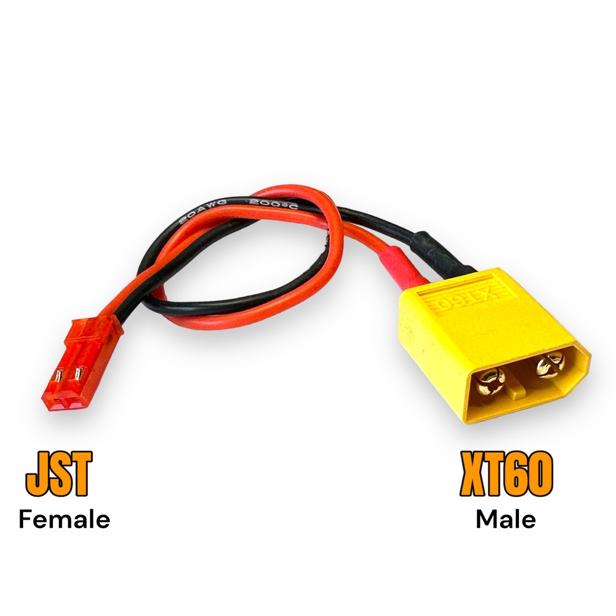 1 x pezzo adattatore XT30 maschio a JST BEC femmina 10 cm 20AWG cavo RC