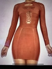 house of cb lavira Copper Bandage Wiggle Dress Size 6 Brand New Without Tag