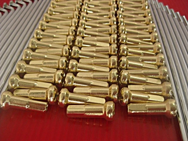 Fit YAMAHA YDS2 YDS 2 DS2 YDS3 DS3 F&R SPOKE SET 72 Pcs. NIPPLE GOLD JAPAN  - Изображение 3 из 4