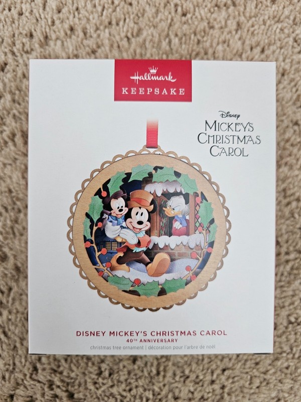 Brand New 2023 Hallmark Keepsake Disney Mickey's Christmas Carol 40th Anniversar