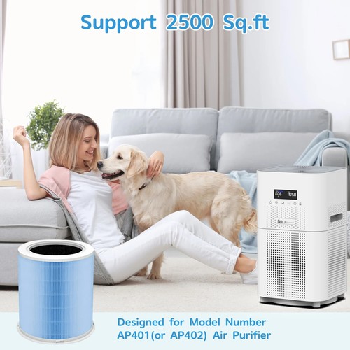 Filtro purificatore aria HEPA H13 per AP401 e AP402 CADR 400+ fumo/cucina MAPX0008 - Foto 5 di 7