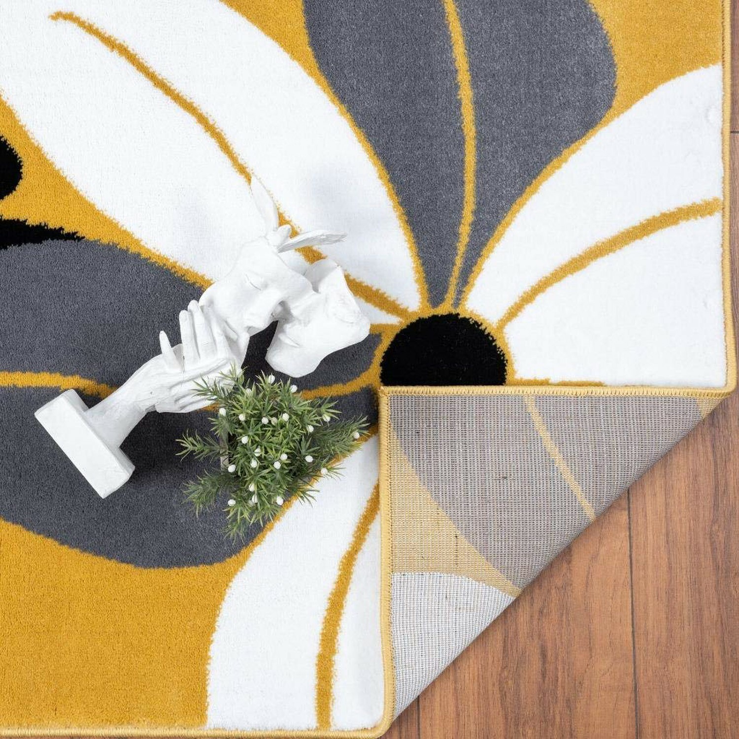 RUGS AREA RUGS 5x7 RUGS CARPETS LARGE FLOOR YELLOW FLORAL BIG LIVING ...