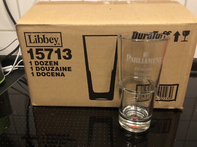 12x Original PARLIAMENT VODKA Gläser Longdrink-Gläser 355ml von Libbey NEU