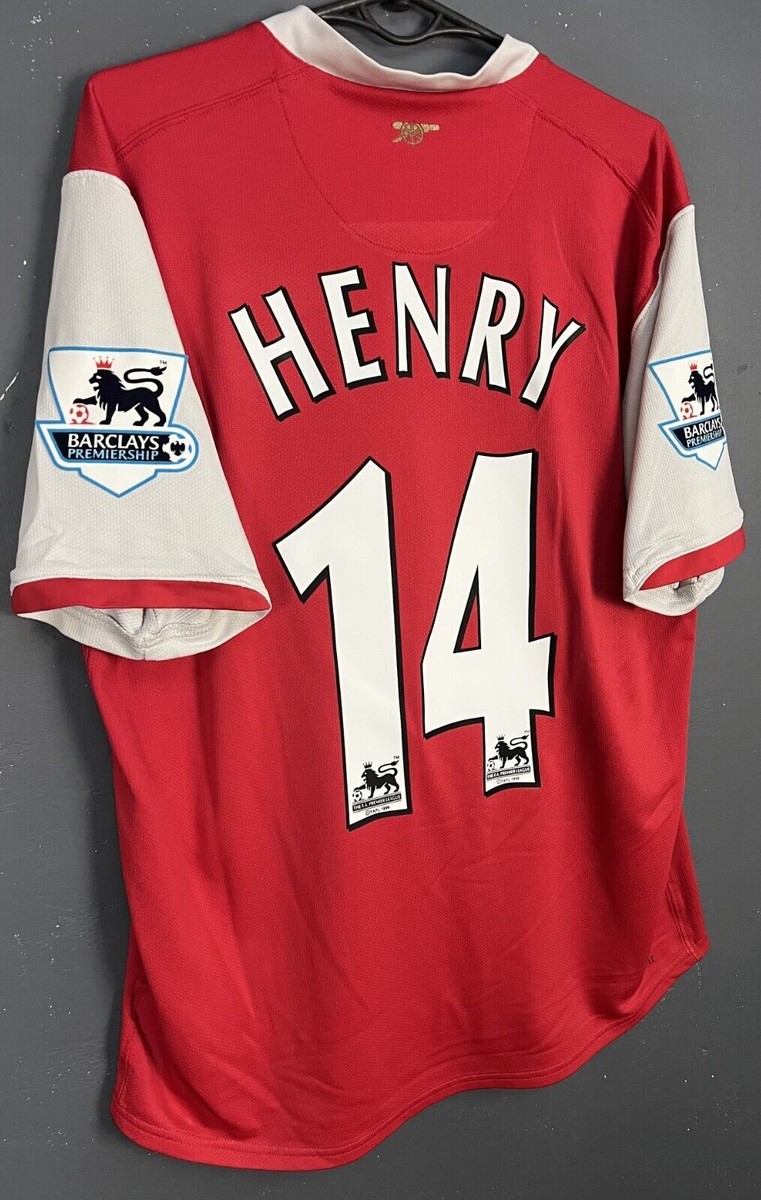 週末セール！Arsenal 07-08 3rd 【14 Henry】 2006-08 Arsenal Home Shirt Henry #14 - 7/10 - (XL)