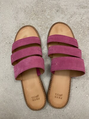 Frye And Womens Evie Band Slide Flat Sandal Size Magenta