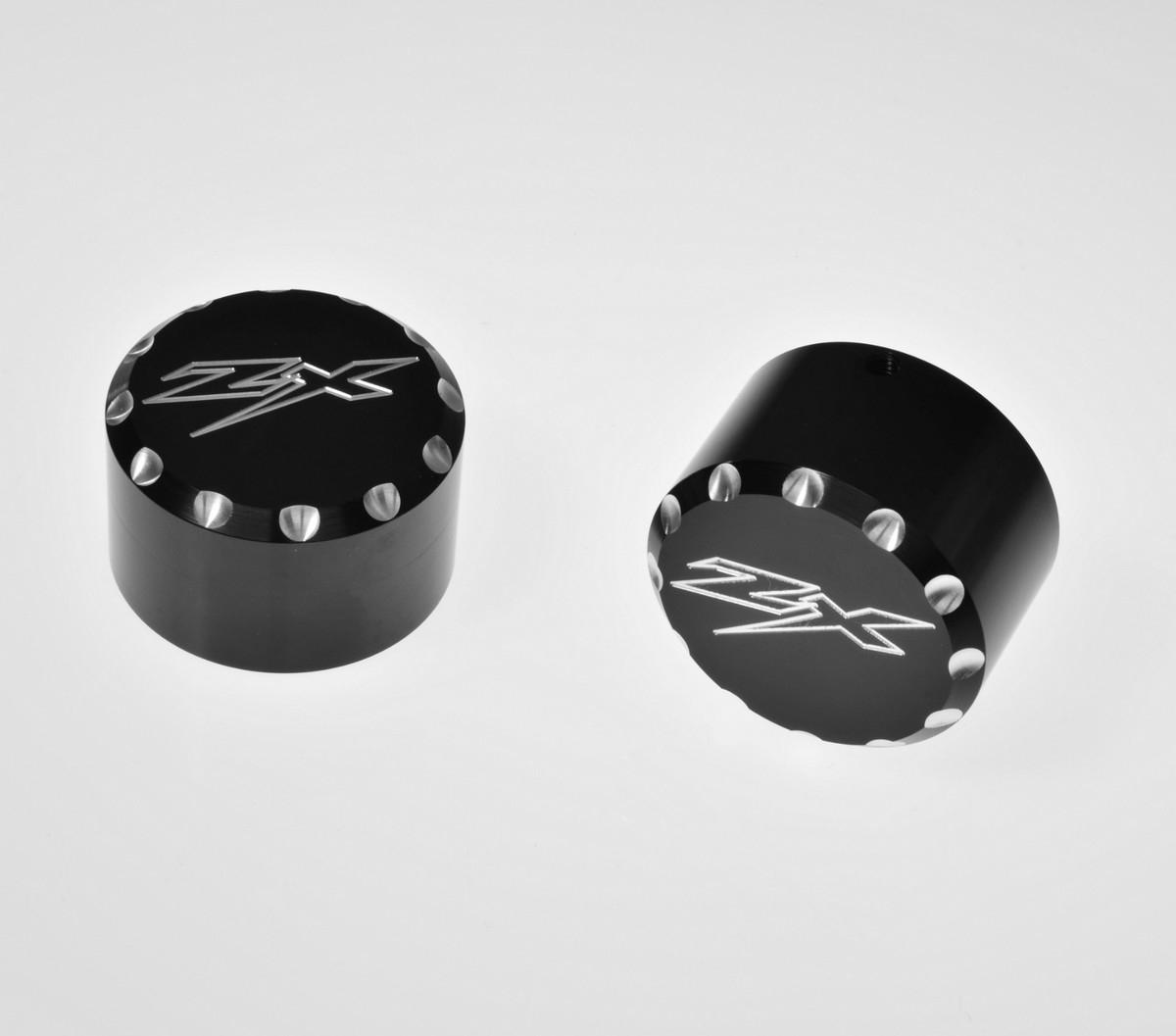 ZX6R ZX-6R ZX10R ZX-10R ZX NINJA BLACK SCALLOP FORK TUBE CAPS