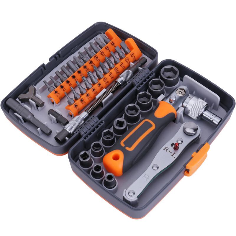 38Pcs Rachet Wrench Socket Screwdriver Mechanics Hand Tool Set Home ...