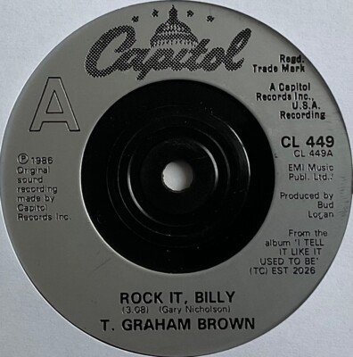 T. Graham Brown - Rock It Billy - 7'' Vinyl Single