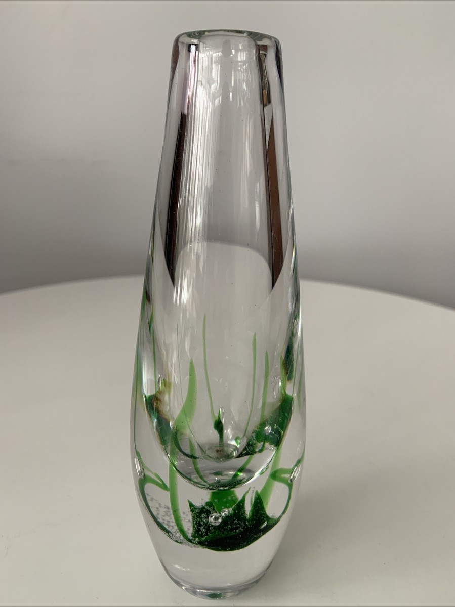Kosta 46680 VICKE LINDSTRAND Sweden 花瓶 Vintage Kosta Glass Seaweed Vase Vicke Lindstrand Sweden LH 1782