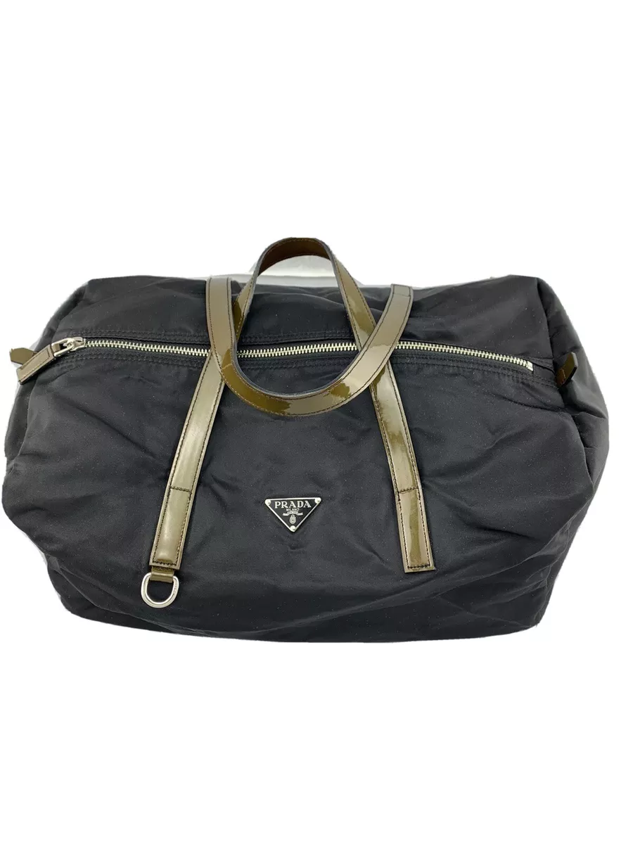 Prada Hold All Keep All Tessuto Black Nylon Canvas Travel Bag Unisex