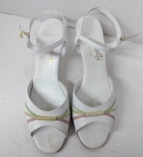 Amalfi by Rangoni White Vintage Pumps Strap Around Made In Italy Size 8.5N Volti