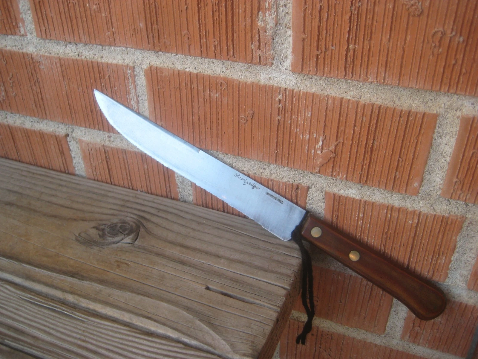 1950s Vintage 8" Blade * SHUR EDGE * Micro Serrated Bread Slicing Knife USA