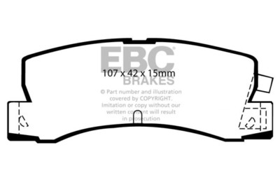 EBC Ultimax Rear Brake Pads for Toyota Levin 1.6 (AE101) (91 > 98)