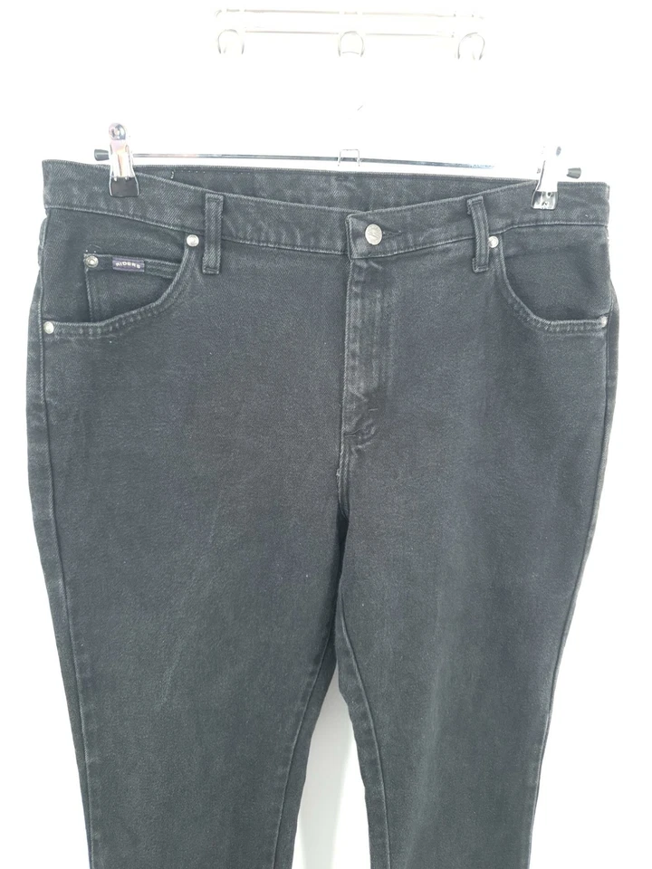 Pantalones de mezclilla Lee Riders vintage para mujer 18 P mamá negros tiro alto Foto 3 de 4