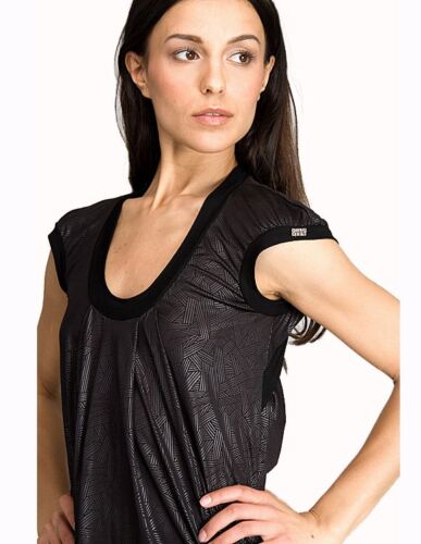 $150 Authentic Rare MISS SIXTY Women's Fontaine Black Mini Short Dress Top - Picture 3 of 4
