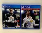 Madden NFL 18 FIFA 18 SOCCER Sony PlayStation 4, 2018 PS4 Video Game TESTED LOT