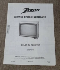 Zenith Service System Schematic Color TV Receiver SD2787H