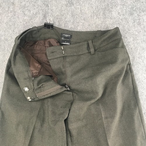 Ann Taylor Pants Womens Size 6 Gray Brown Signature Trousers Poly Viscose Blend - Picture 5 of 12