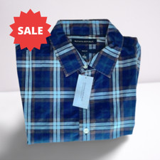 Banana Republic Mens Slim Fit Button Down Shirt Short Sleeve Multicolor Plaid