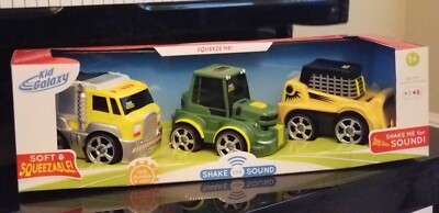 Kid Galaxy Shake for Sound & Squeeze Me Vehicles Set of 3 Average Size 6'' X 4''