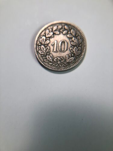 Moneda Helvetica Suiza 1897 10 Piezas ¡Bonita! - Imagen 3 de 4